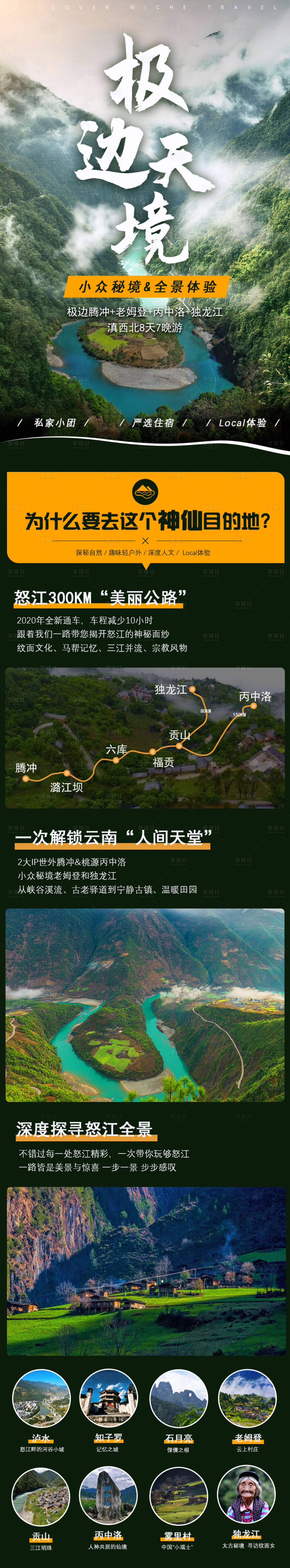 源文件下载【云南旅游怒江独龙江户外非线旅游详情页】编号：29120003805897064