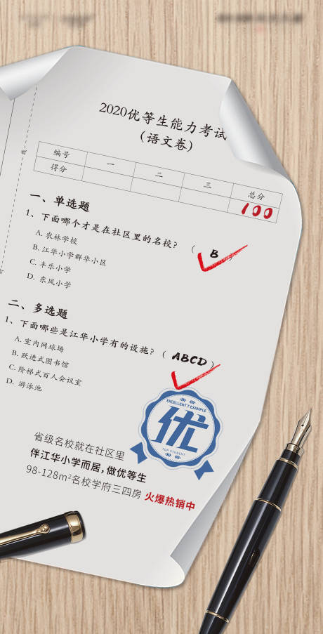 源文件下载【地产教育语文创意单图 】编号：91460003678898937