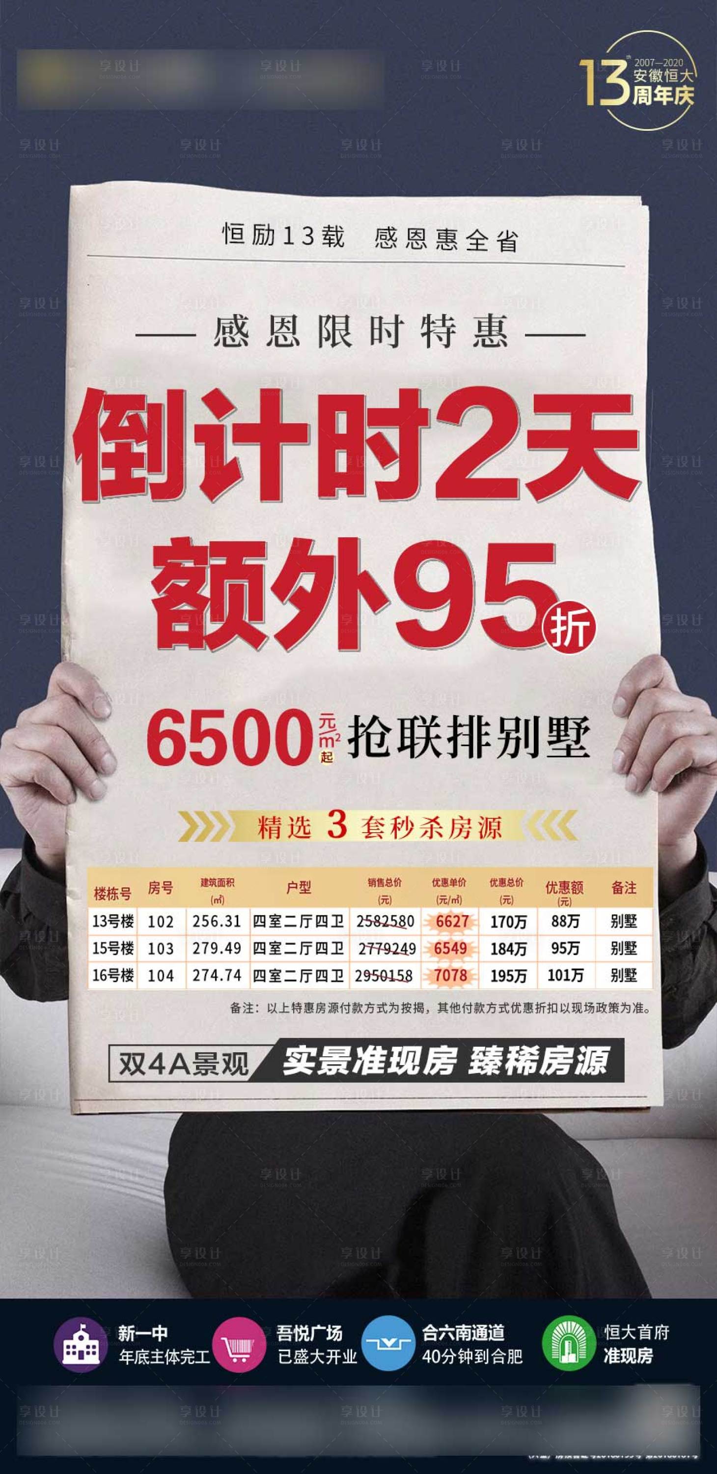 源文件下载【地产大字报政策优惠倒计时海报】编号：20210320145012498