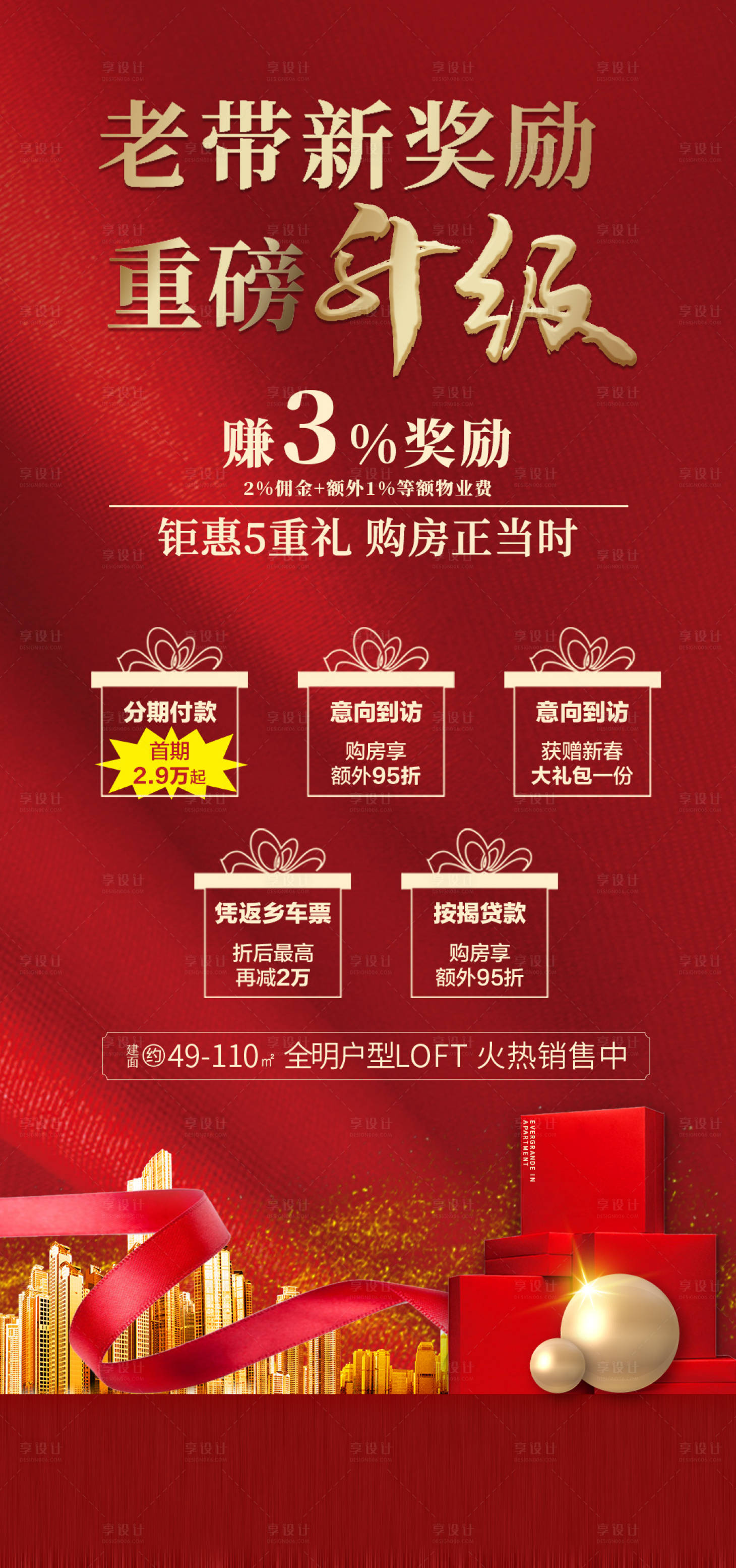 源文件下载【享设计】搜索编号：90860003764593185【地产老带新政策单图】
