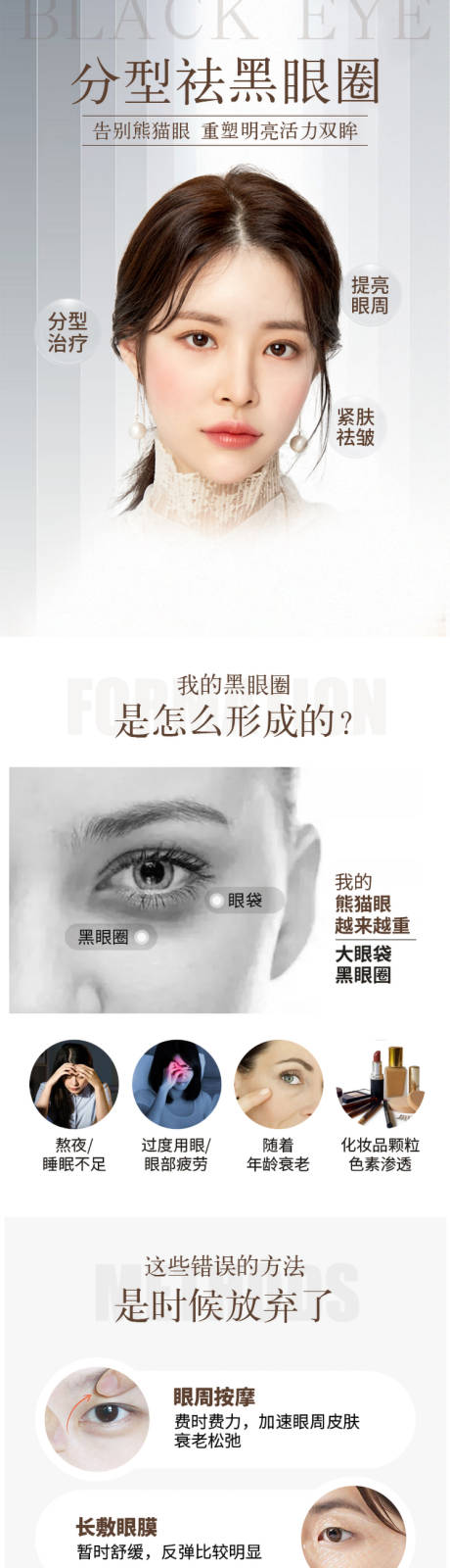 源文件下载【享设计】搜索编号：88380004118306781【分型祛黑眼圈医美详情页】
