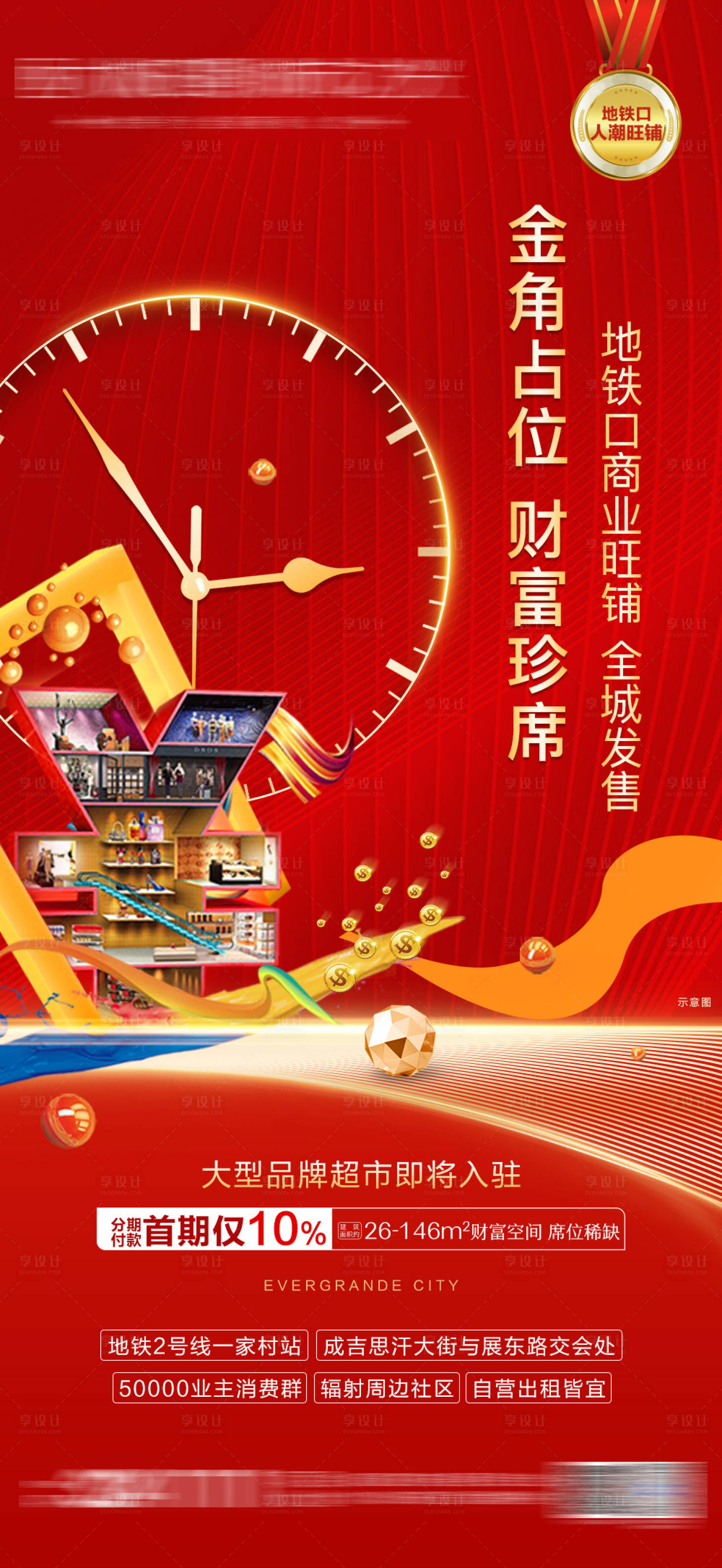 源文件下載【享設計】搜索編號：28050004400959038【地產商鋪加推海報】