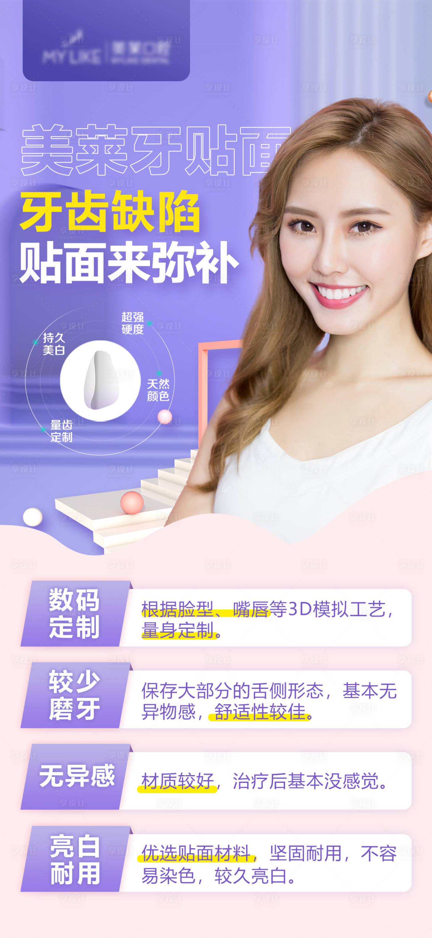 源文件下載【享設計】搜索編號：44070004240435037【口腔貼面科普海報】