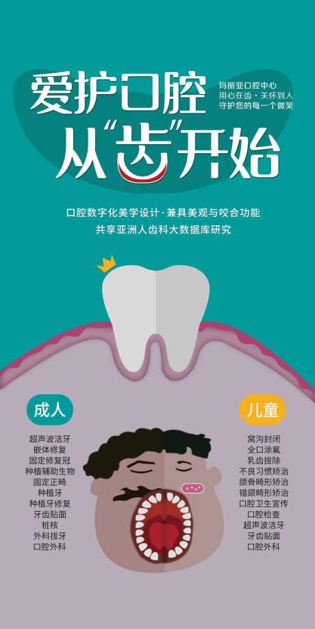 源文件下载【口腔牙科手绘展架】编号：76110004394338039