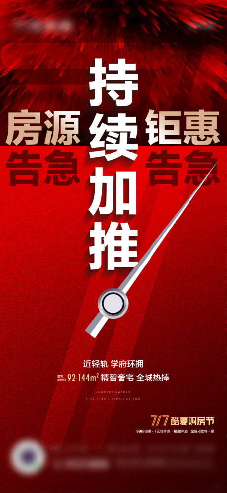 地产告急钜惠加推海报