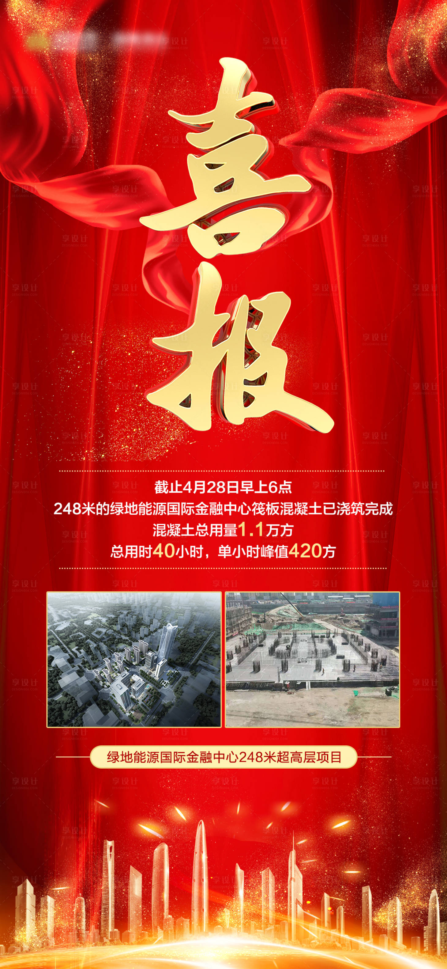 源文件下载【享设计】搜索编号：83940004482986033【红色地产喜报 】