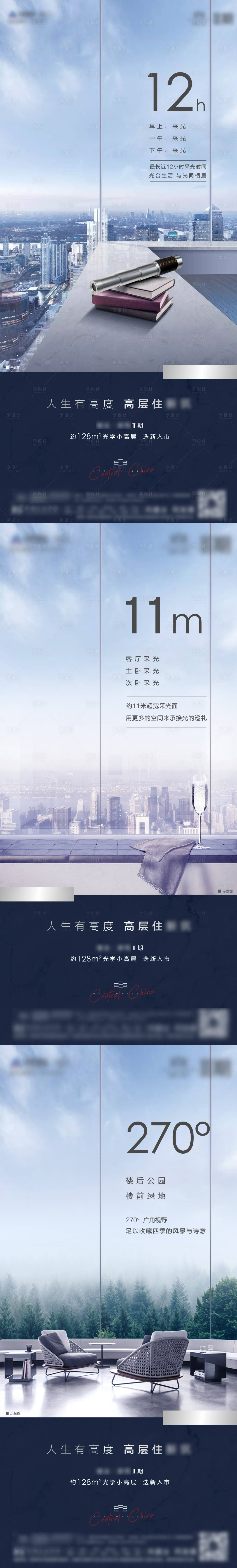 源文件下载【享设计】搜索编号：53680004369319073【地产高层采光品质系列单图】
