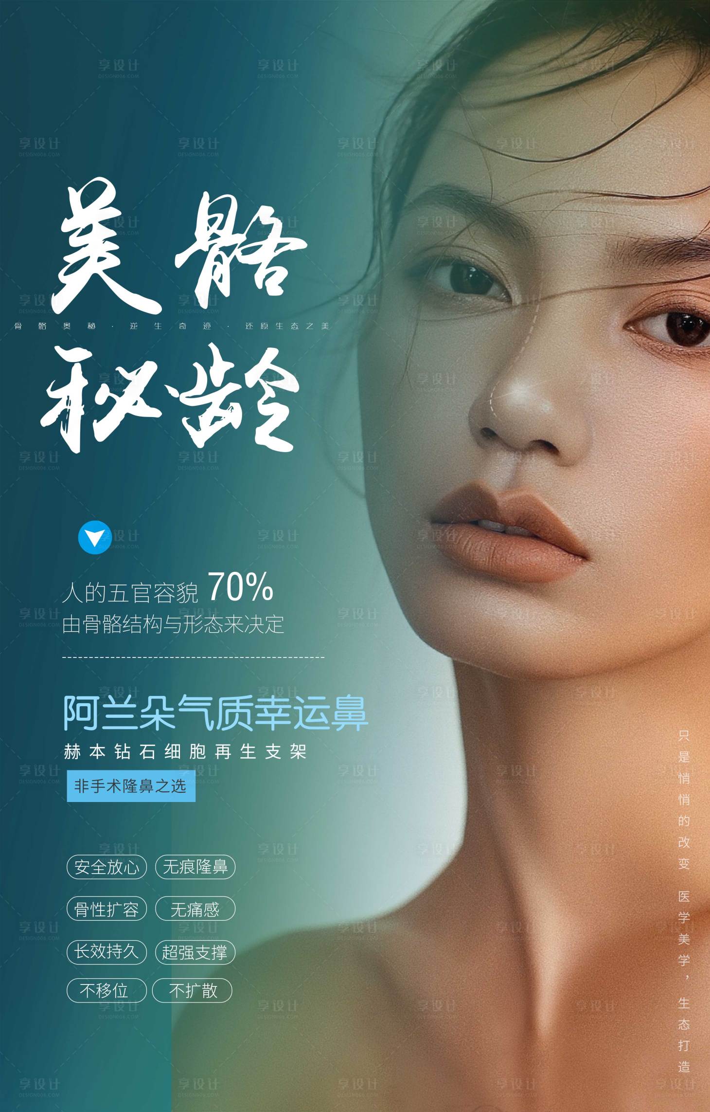 源文件下载【享设计】搜索编号：77600004477727088【医美整形鼻子海报】