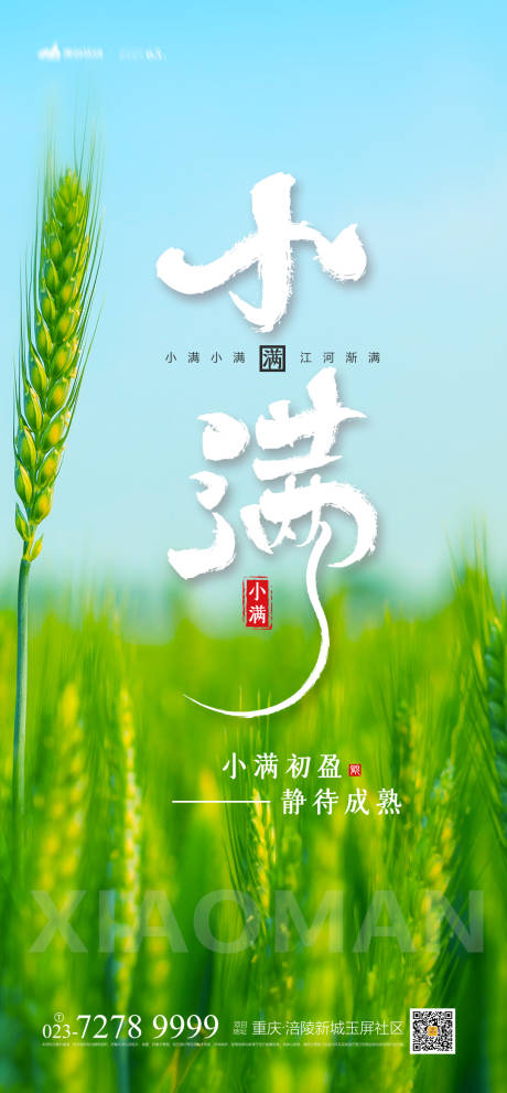 源文件下载【享设计】搜索编号：47040004256369323【小满节气海报】