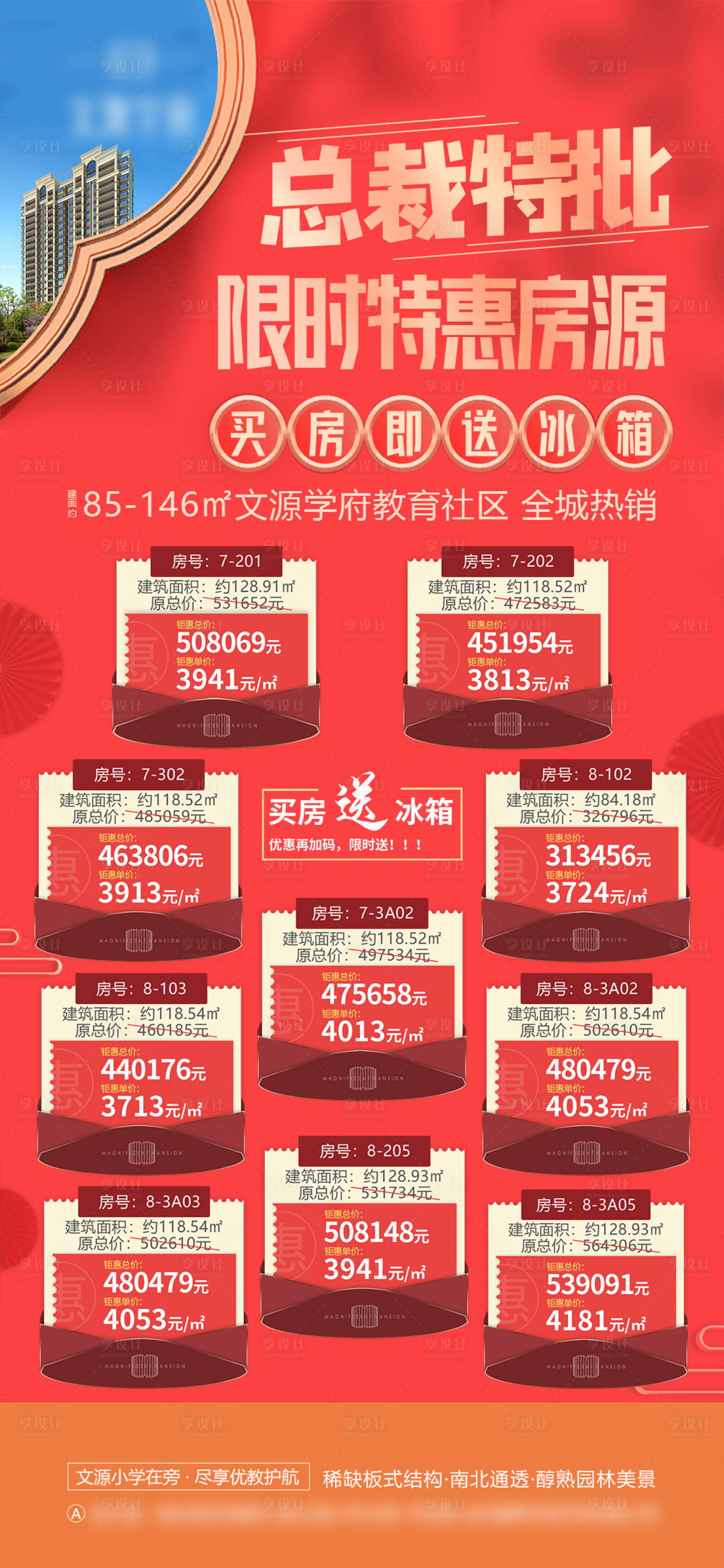 源文件下载【享设计】搜索编号：99740004415871827【地产促销热销特价房海报】