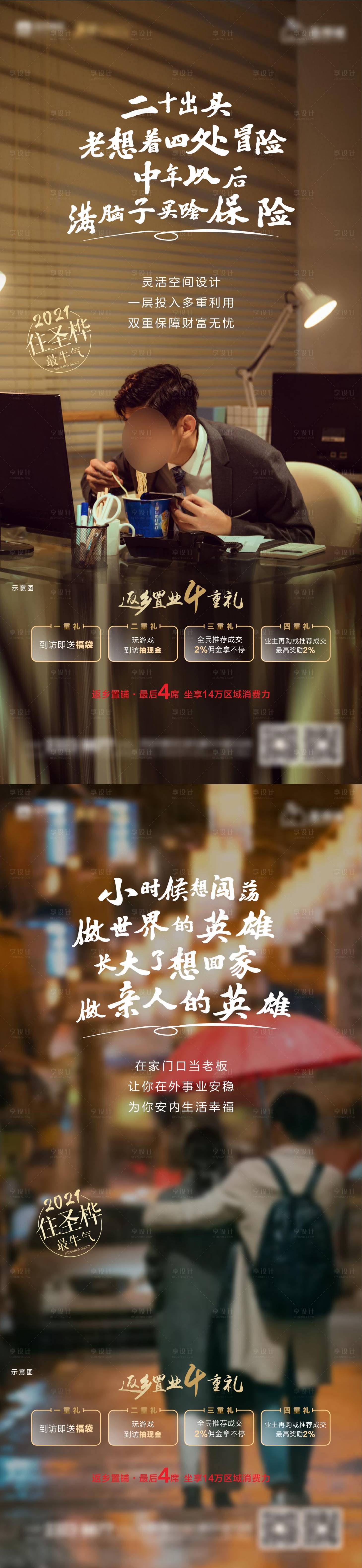 源文件下载【地产新年返乡置业海报】编号：38670004431509672