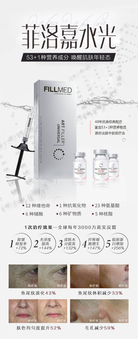 源文件下载【医美整形美容菲洛嘉水光案例对比海报】编号：80560004210305200