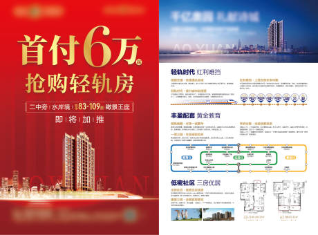 源文件下载【地产红色宣传单页】编号：34370004320965466