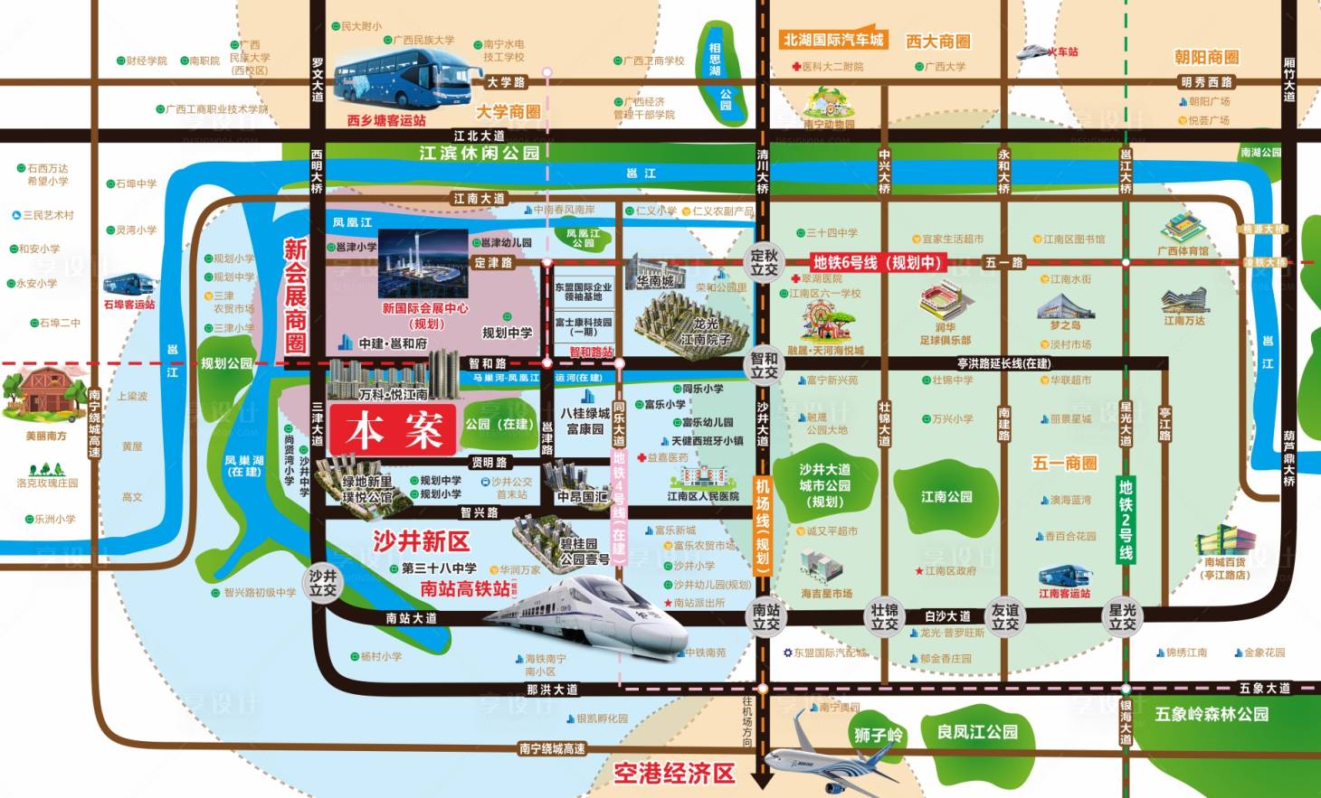 源文件下载【享设计】搜索编号：27020004208844176【地产区位图设计】