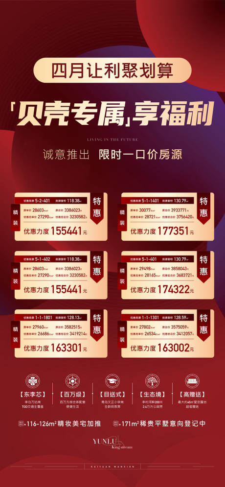 源文件下载【享设计】搜索编号：81850004270563063【地产红色特价房刷屏海报】