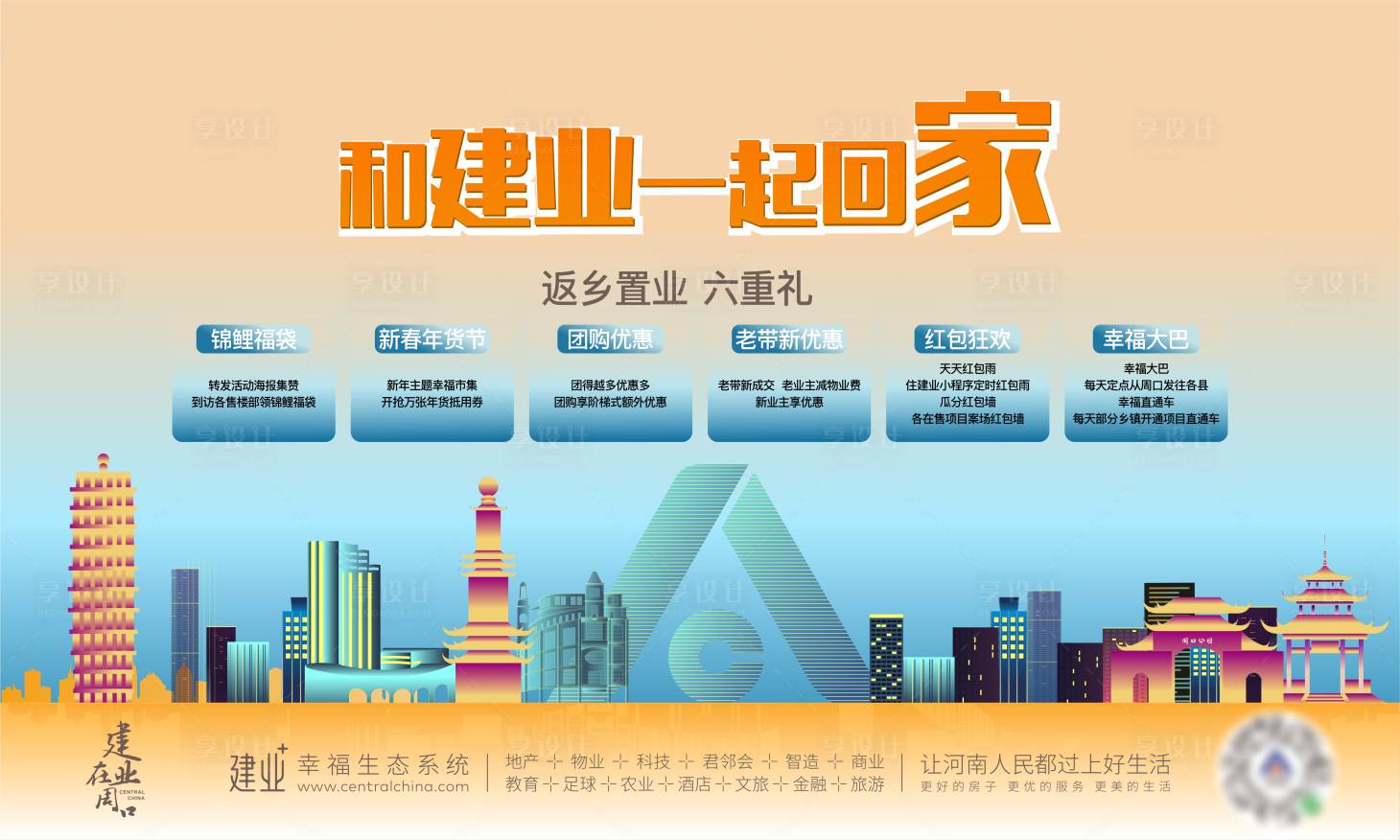 源文件下載【享設(shè)計】搜索編號：65080004189638064【返鄉(xiāng)置業(yè)背景板】