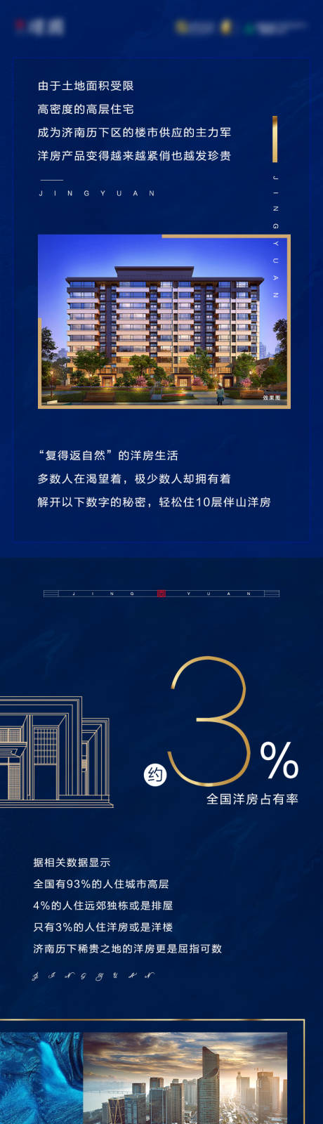 源文件下载【房地产洋房价值点蓝色长图】编号：90630004092096784