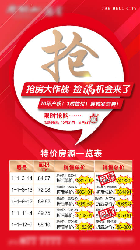 源文件下載【房地產熱銷特價房價值點海報】編號：81550004252553649