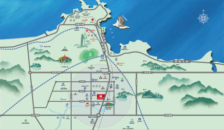 编号：20210409012731100【享设计】源文件下载-威海临港区手绘地图区位图