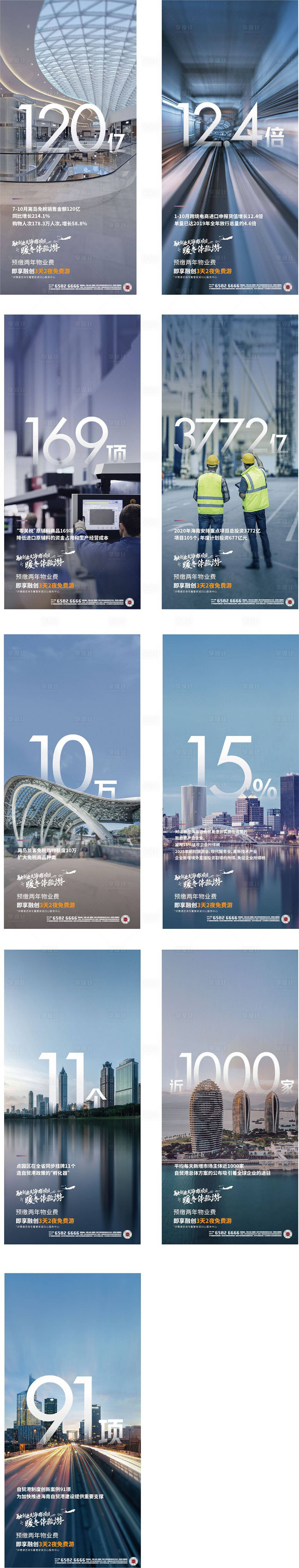 源文件下载【房地产数字数据说海南海报】编号：93660004194843584