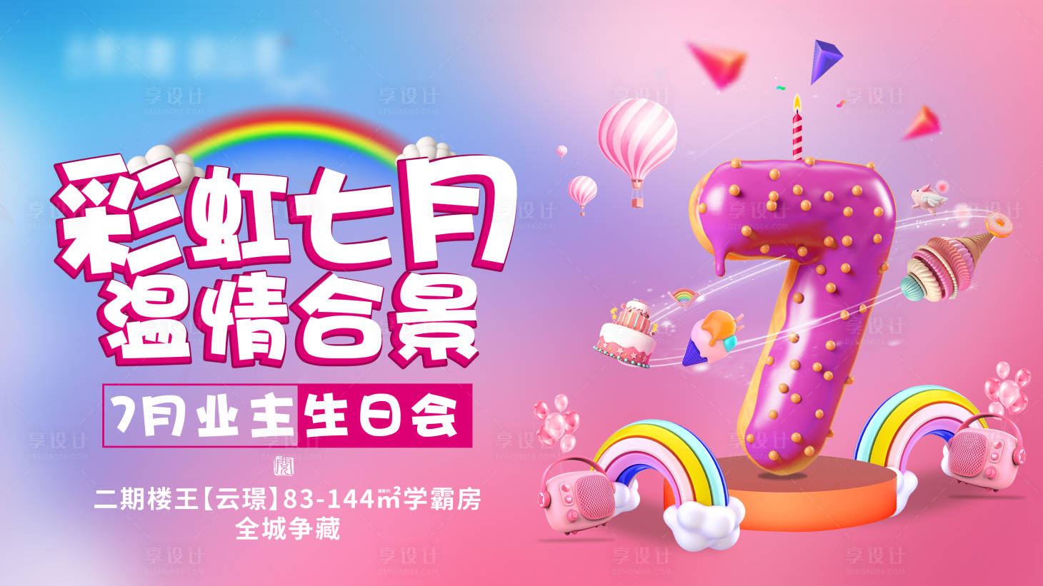 源文件下载【地产生日会暖场活动展板】编号：18600004420296324