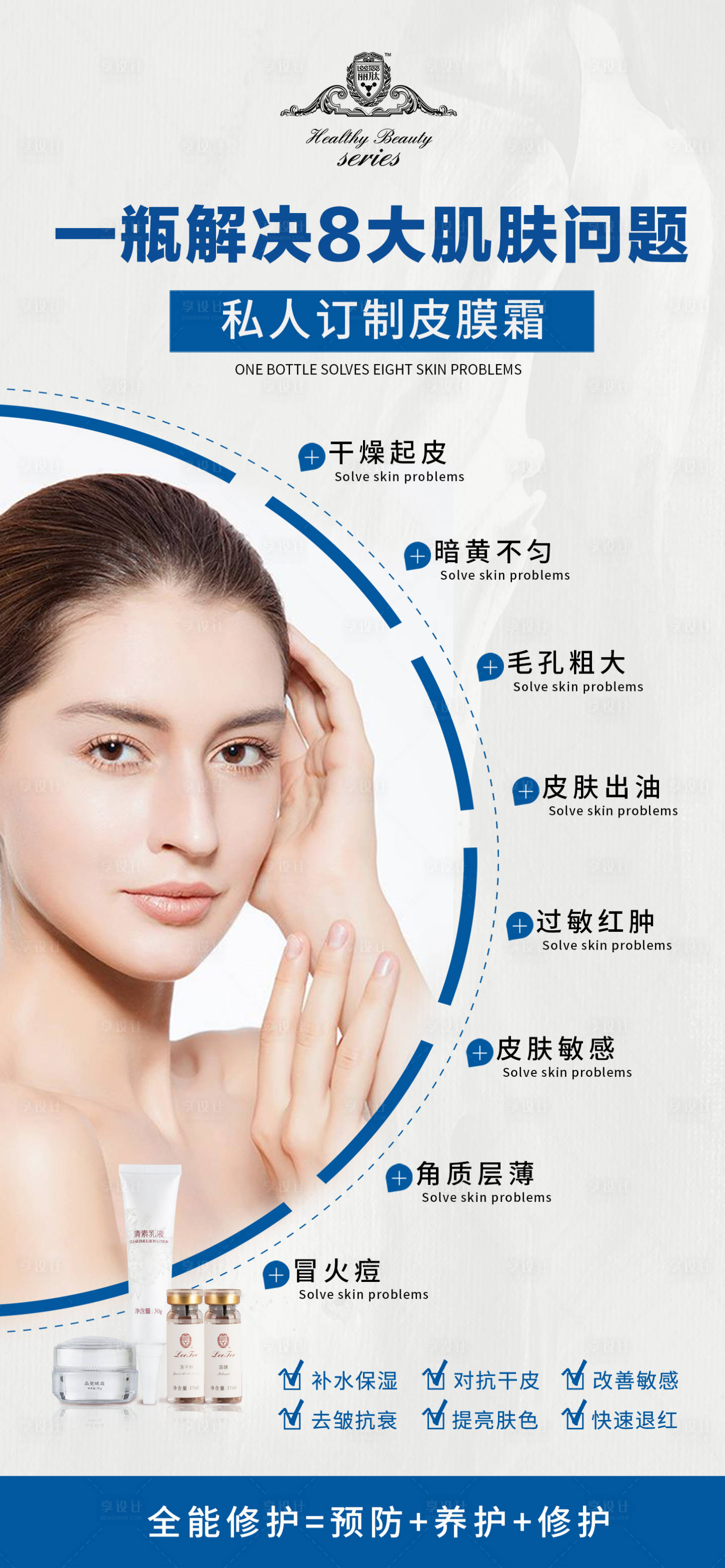 源文件下載【享設計】搜索編號：13790004237719891【醫(yī)美化妝品皮膜霜海報】