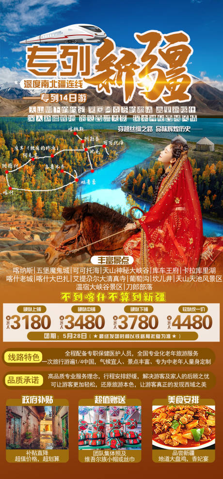 源文件下载【新疆旅游长图海报】编号：90010004356408993