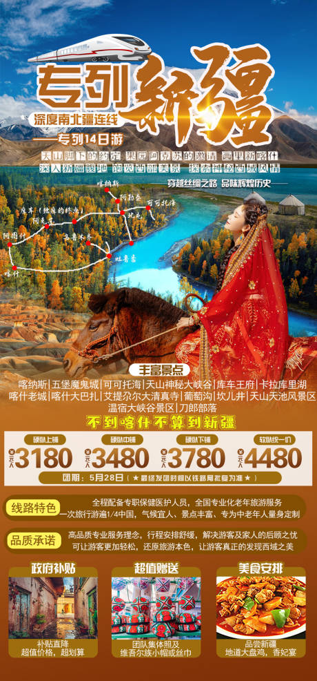 新疆旅游长图海报-源文件【享设计】