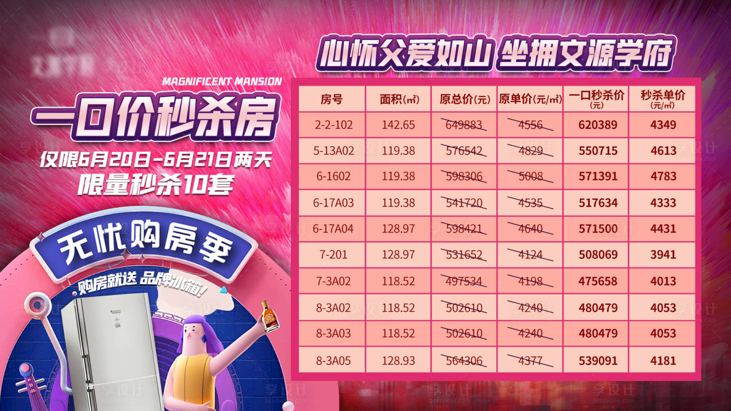 源文件下載【地產父親節熱銷特價房活動展板】編號：34210004260994799