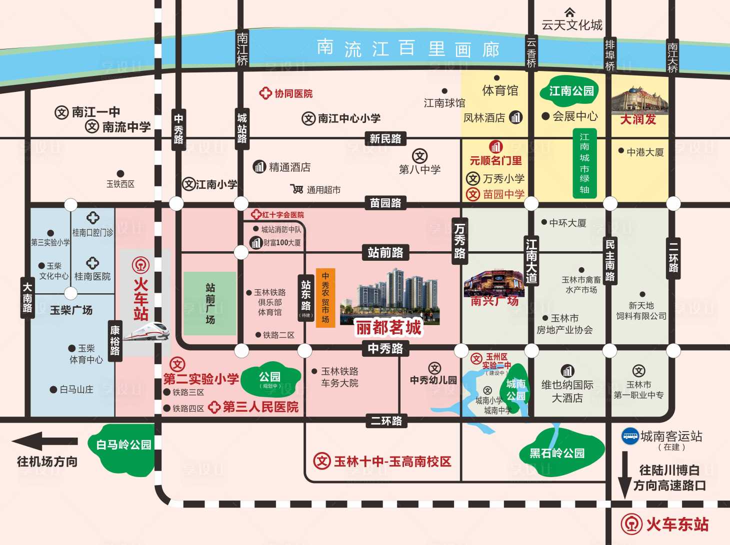 源文件下載【享設計】搜索編號：90830004291569786【玉林地產項目區位圖】