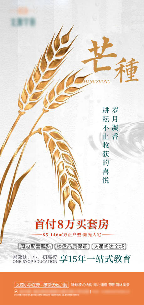 源文件下载【地产芒种节气海报】编号：77580004377636830