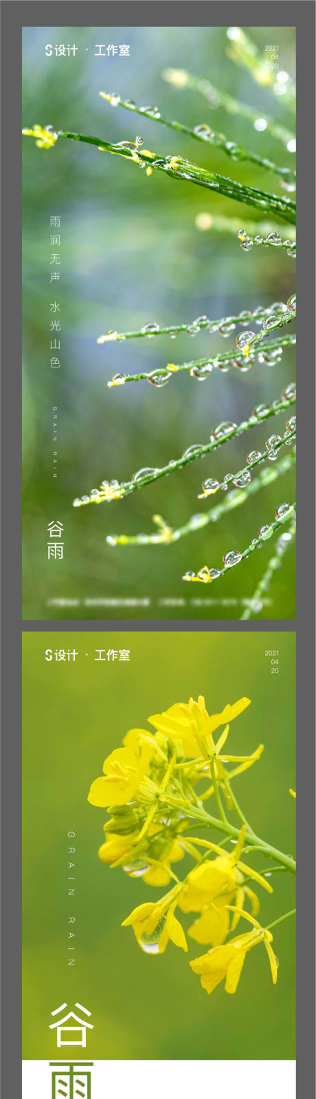源文件下载【谷雨节气系列海报】编号：77320004163059671