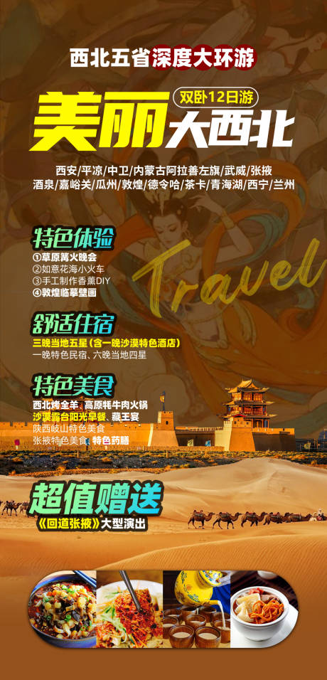 源文件下载【美丽大西北旅游海报】编号：30040004497378804