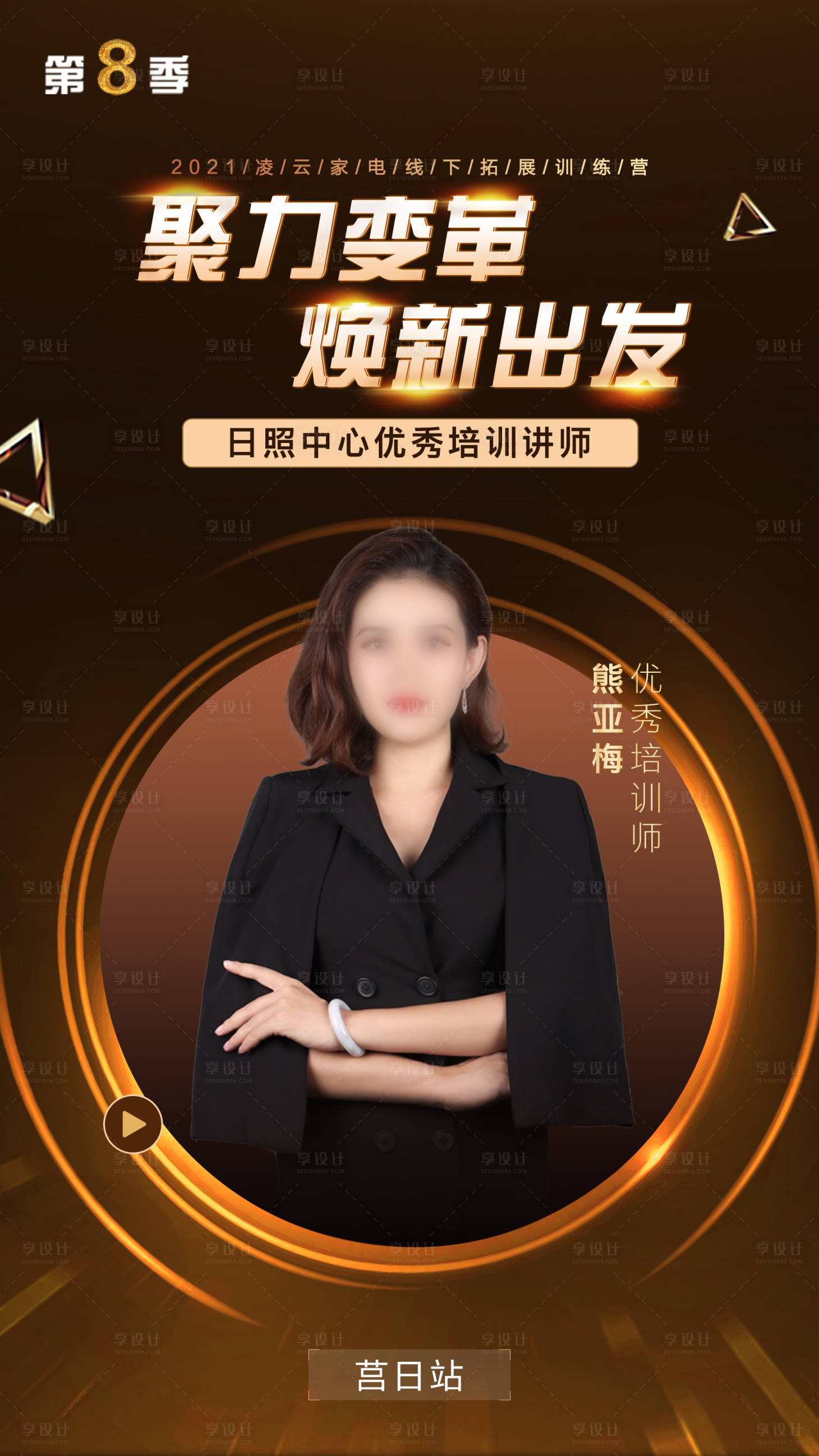 源文件下载【享设计】搜索编号：44250004461042283【培训讲师人物海报】