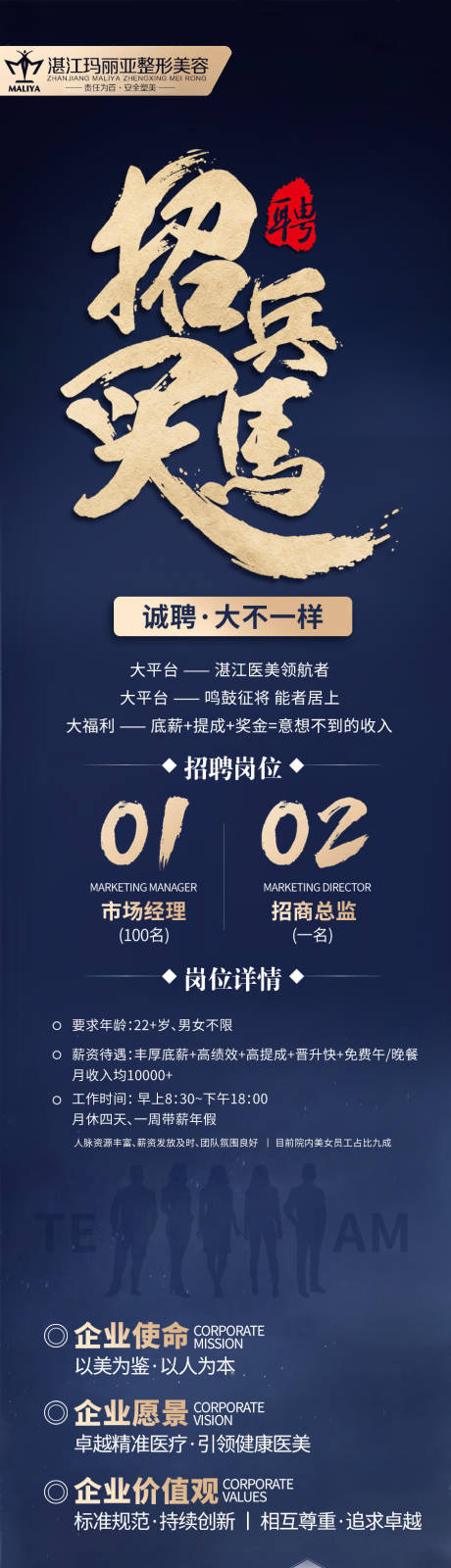 源文件下载【享设计】搜索编号：26350004315027916【医美整形系列招聘长图】