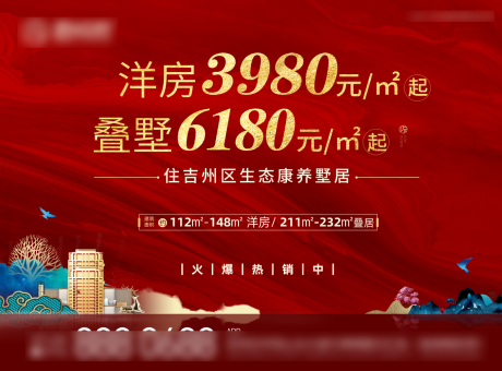 源文件下载【红色新中式地产开盘画面】编号：62080004302069926