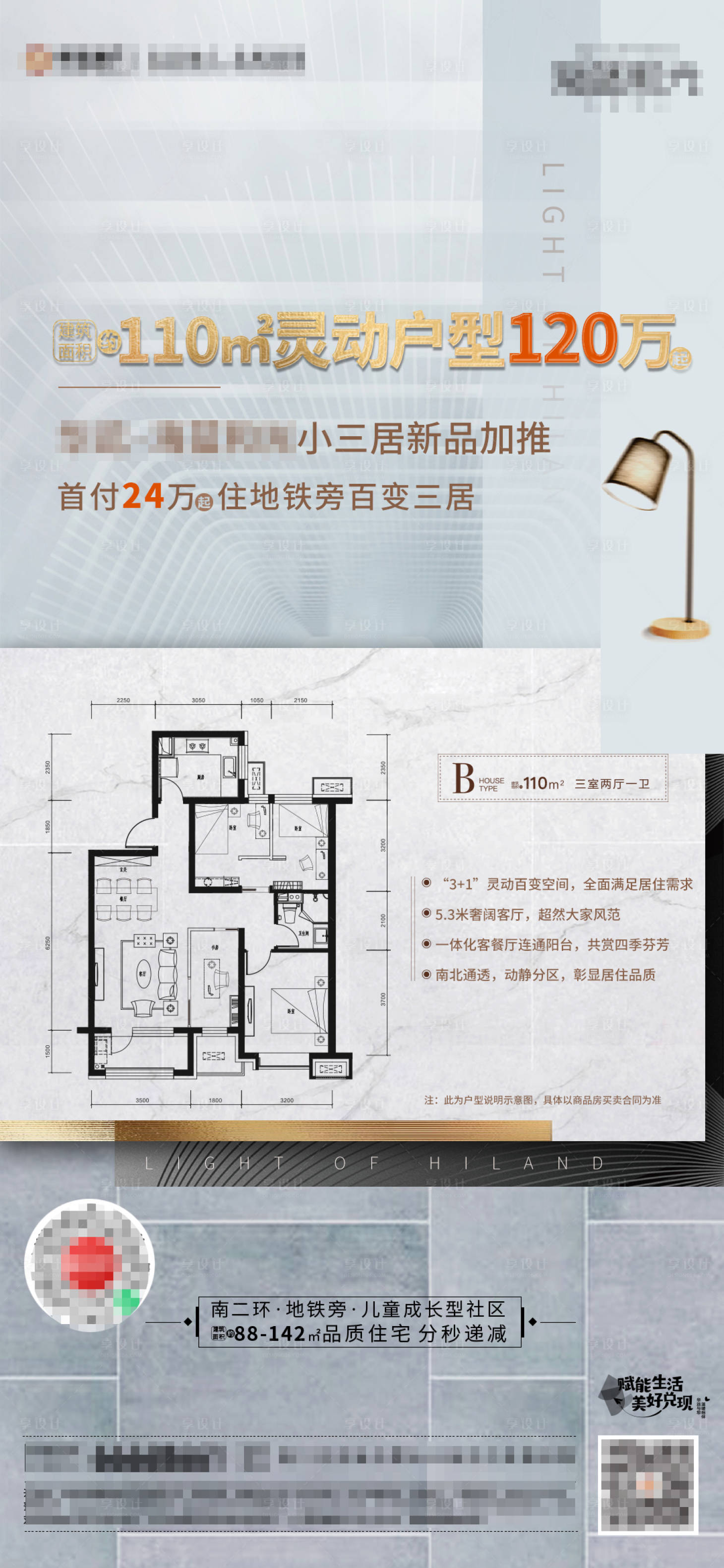 源文件下載【享設計】搜索編號：58200004252167847【地產戶型熱銷海報】