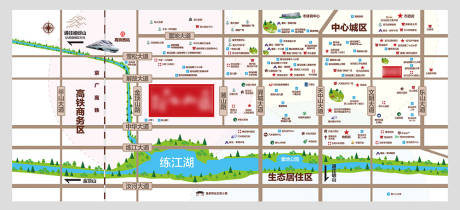 源文件下载【房地产区位图广告展板】编号：11810004505481513