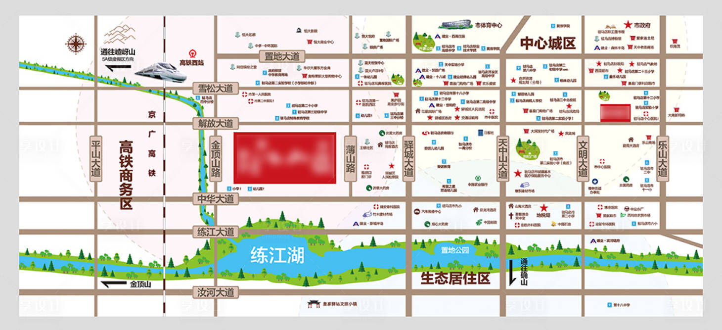 源文件下載【享設計】搜索編號：11810004505481513【房地產區位圖廣告展板】