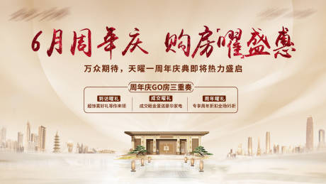 源文件下載【地產周年慶購房優惠海報】編號：16730004408918930