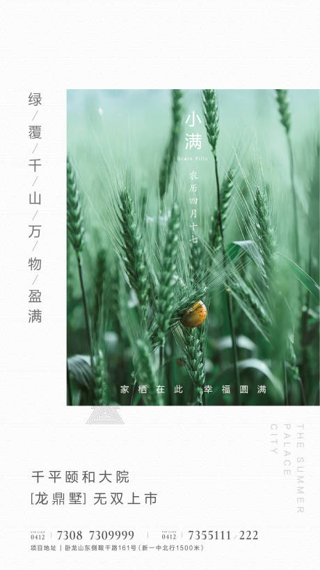 源文件下載【地產小滿節氣海報】編號：29100004236394544