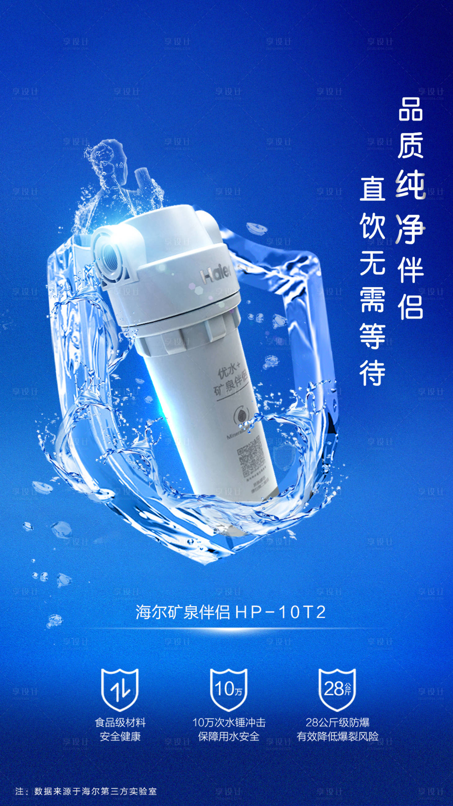 源文件下载【享设计】搜索编号：95560004202862399【净水功能点海报】