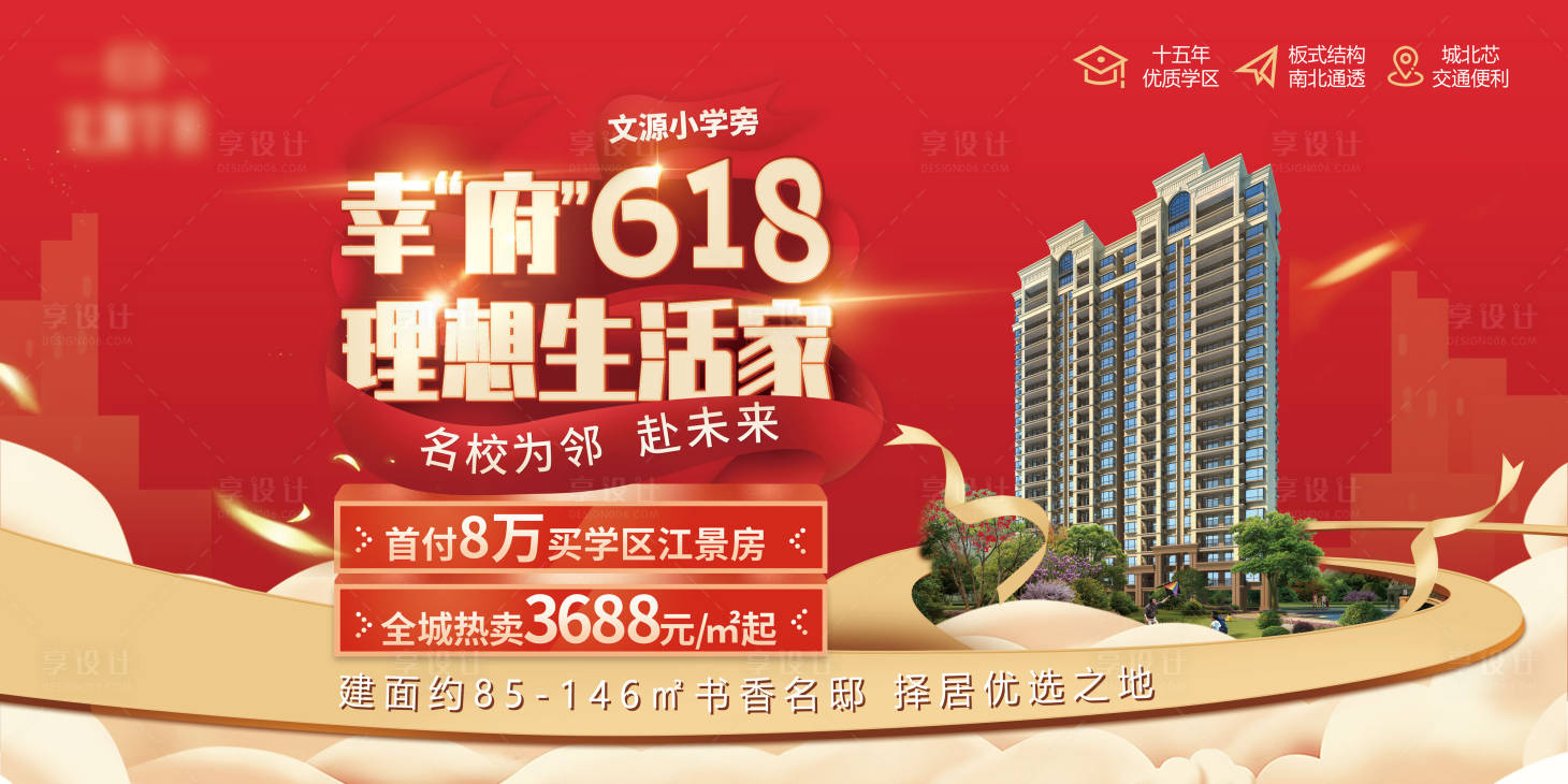 源文件下载【享设计】搜索编号：77070004289782145【房地产活动舞台展板】