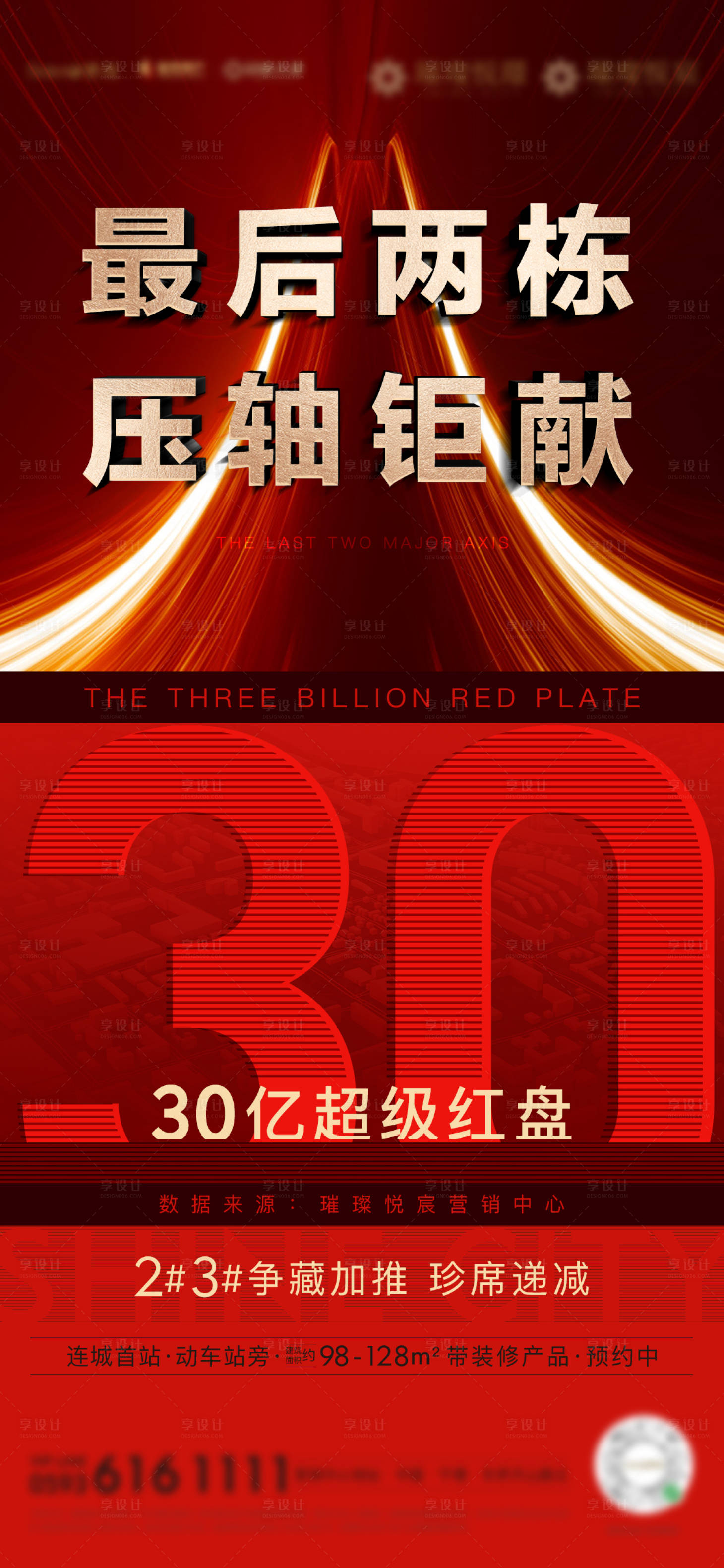 源文件下载【享设计】搜索编号：79030004292857695【房地产红底热销价值微单海报】