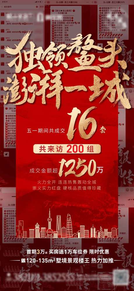 编号：20210520105231381【享设计】源文件下载-地产喜报热销海报