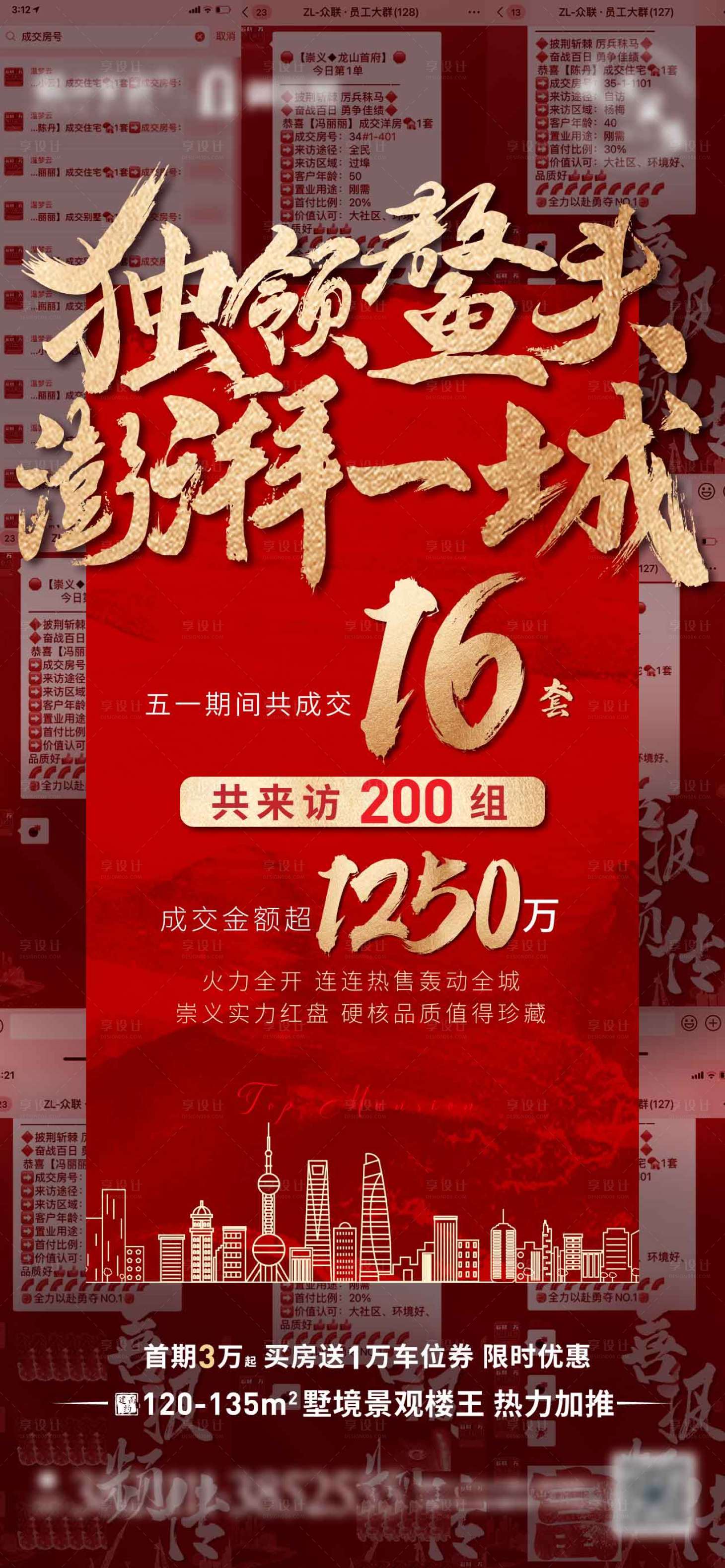 源文件下载【地产喜报热销海报】编号：20210520105231381