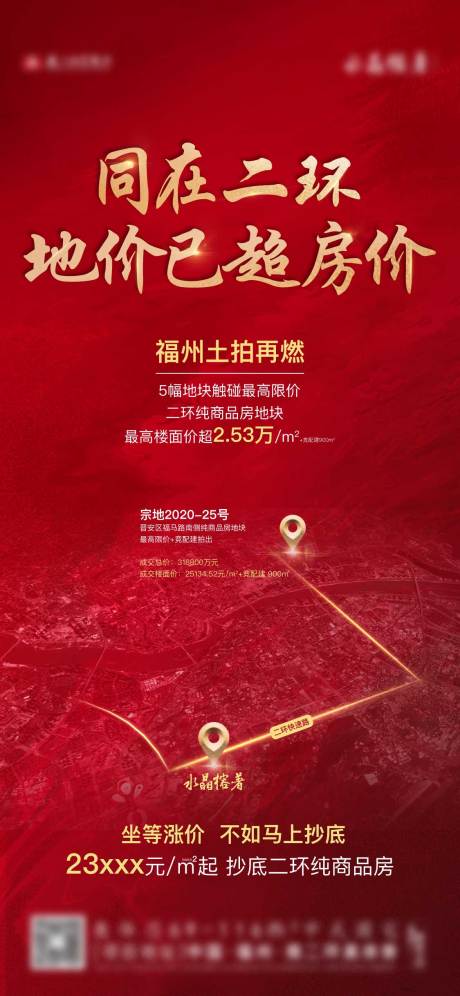 源文件下载【地产土拍海报】编号：80630004883541851
