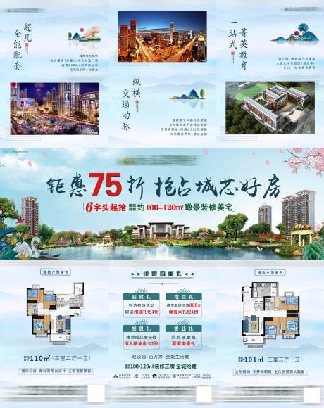 源文件下載【地產三宮格海報】編號：13690004421524201