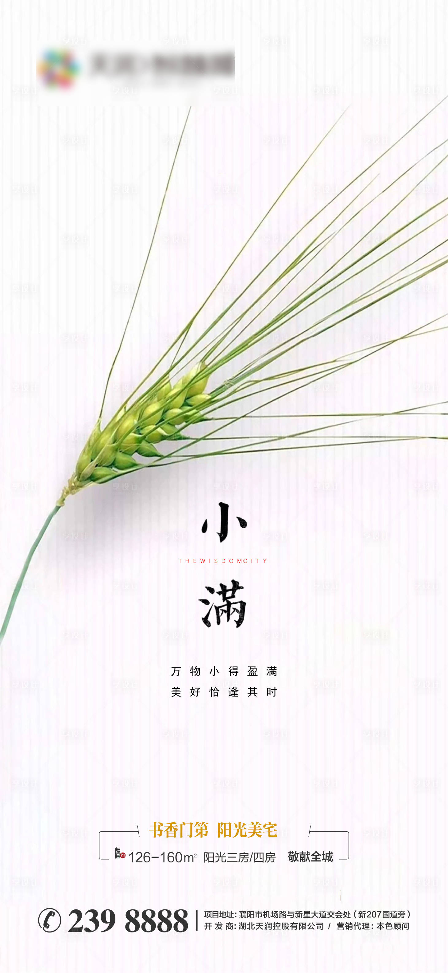 源文件下载【享设计】搜索编号：10090004640261632【地产节气小满海报单图】