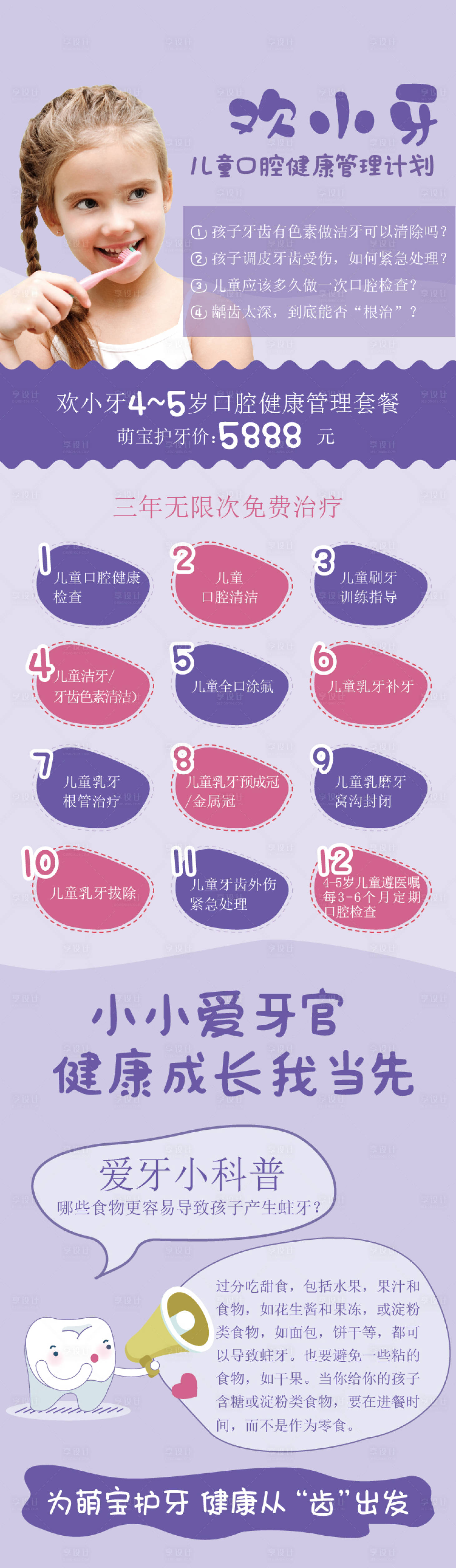 源文件下载【儿童口腔健康管理计划海报长图】编号：33580004747228858